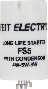 Feit Electric FS5/10 Fluorescent Starter with Condenser, 4 to 8 W